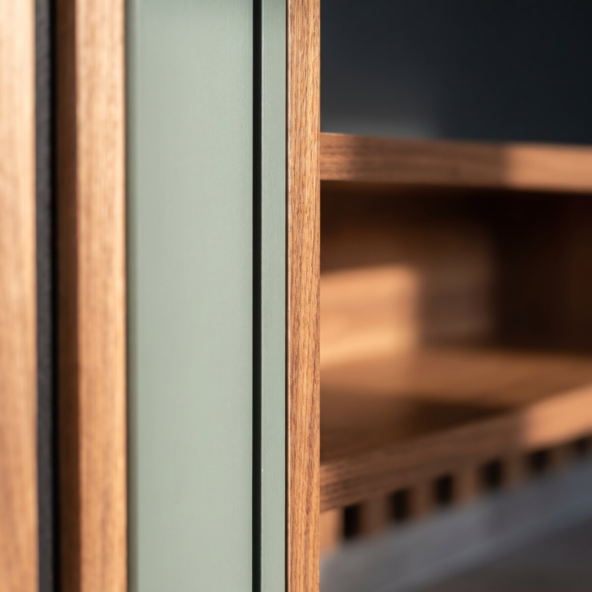 Walnut and a lacquered front