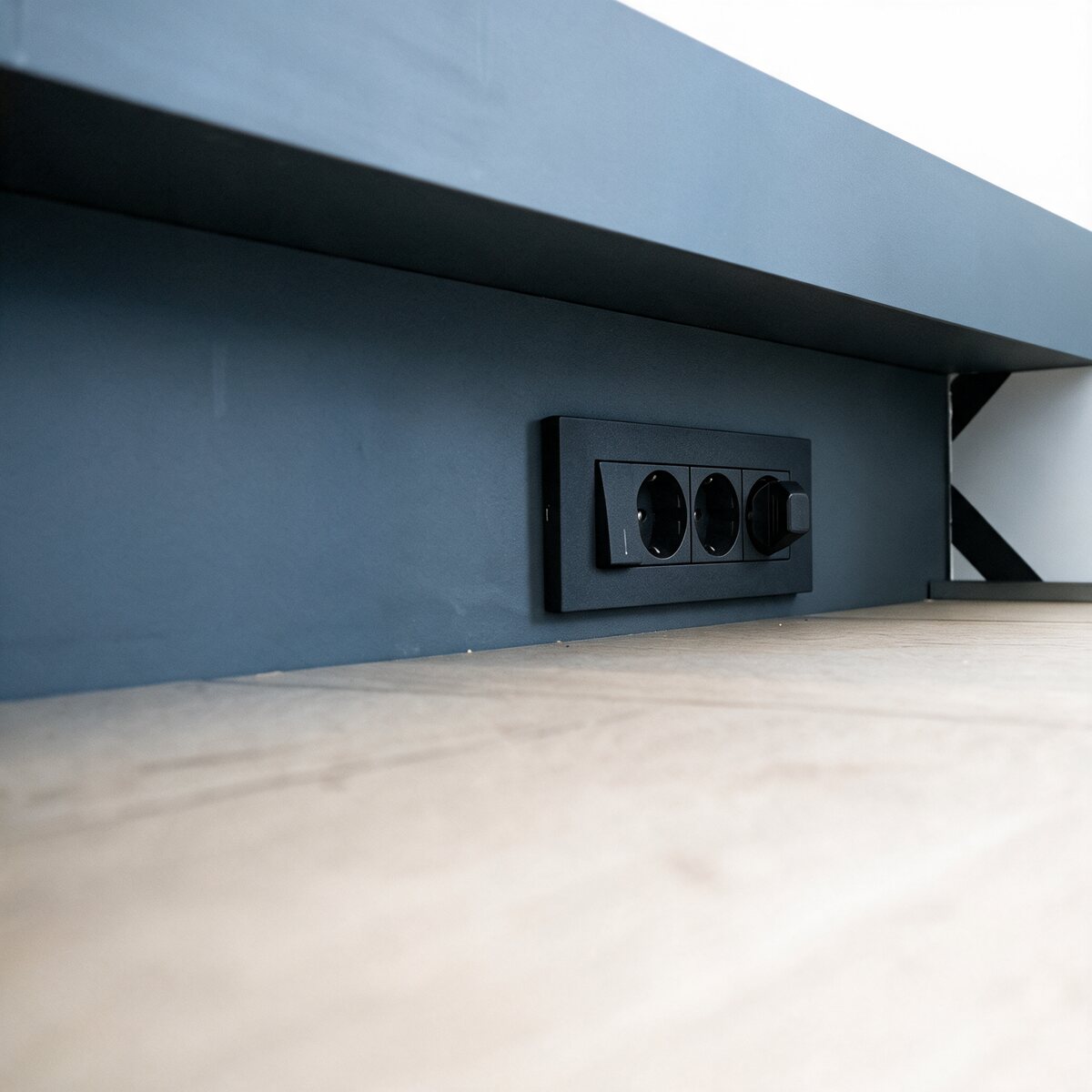 Sockets beneath the worktop