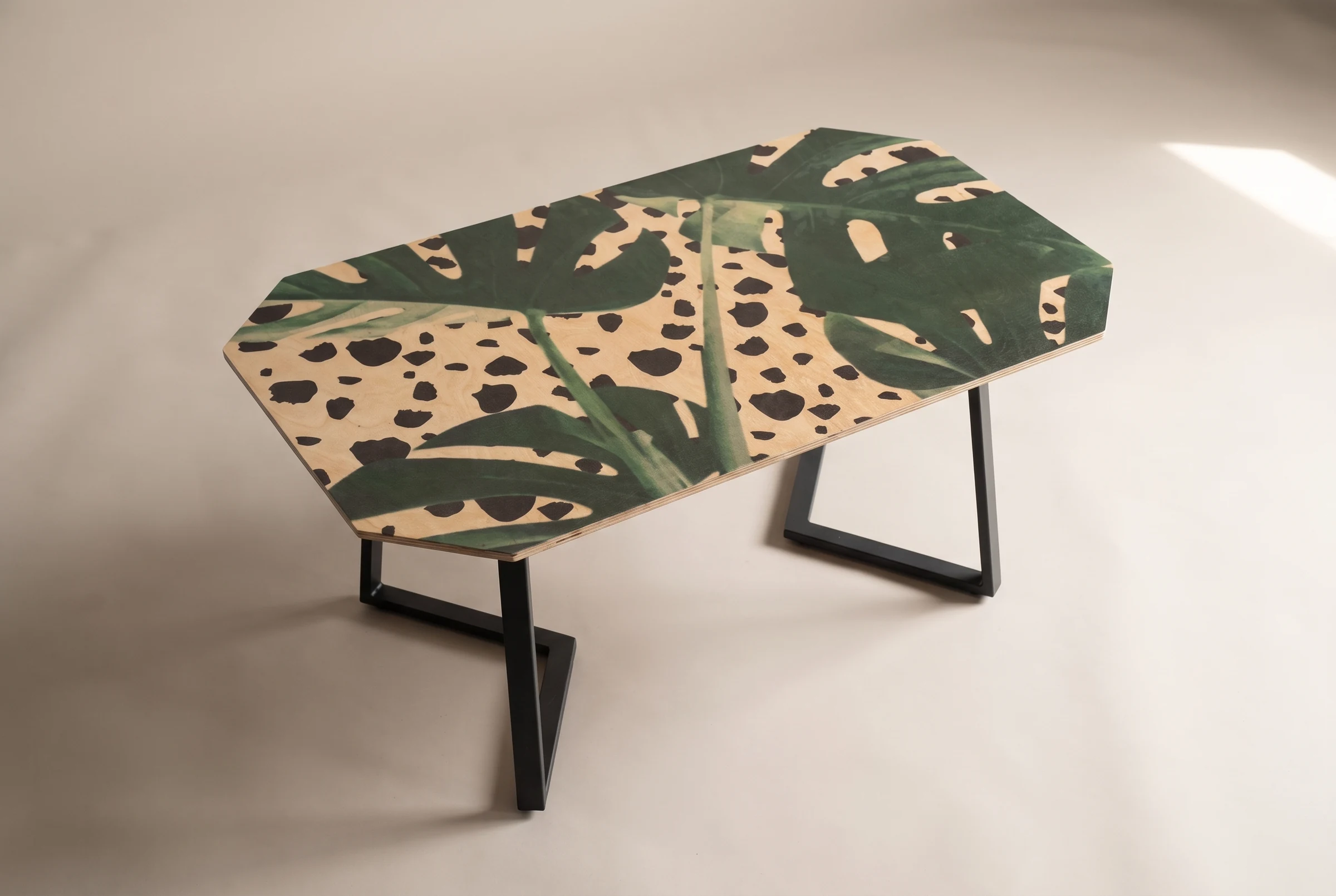 Monstera · print on birch