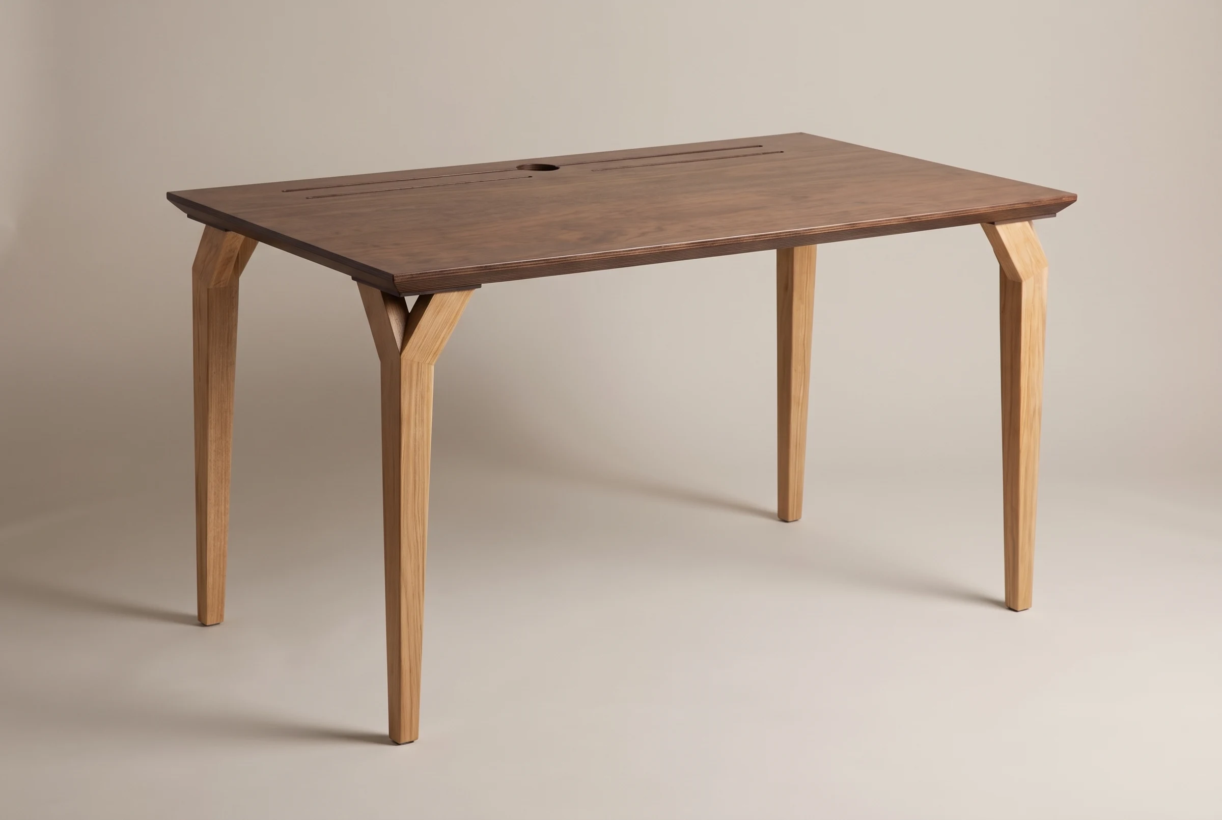 Four individual oak legs