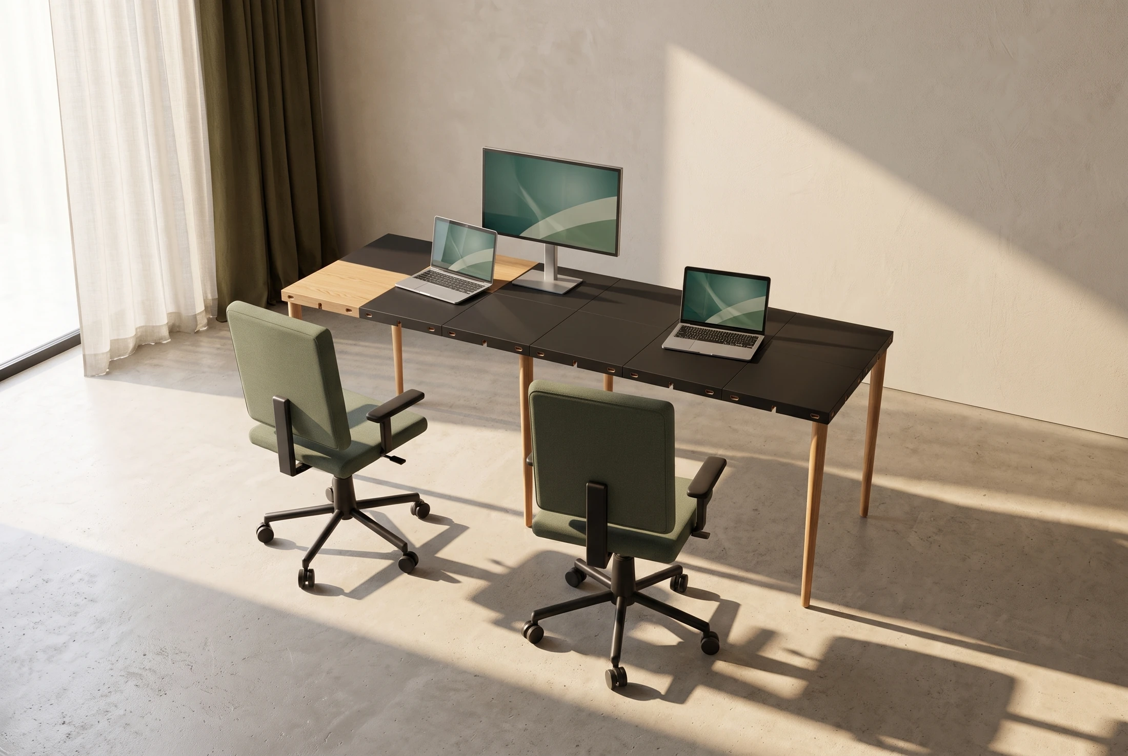 Room for two · 12 modules, 210 × 70 cm